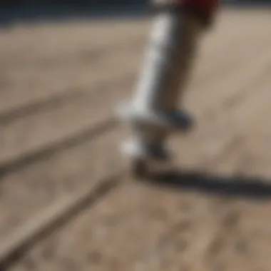 Close-up of concrete screw installation technique