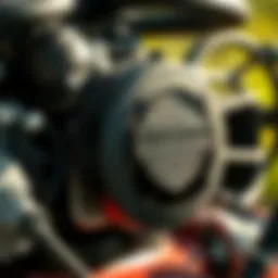 Detailed view of a Craftsman lawn mower engine component