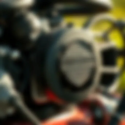 Detailed view of a Craftsman lawn mower engine component