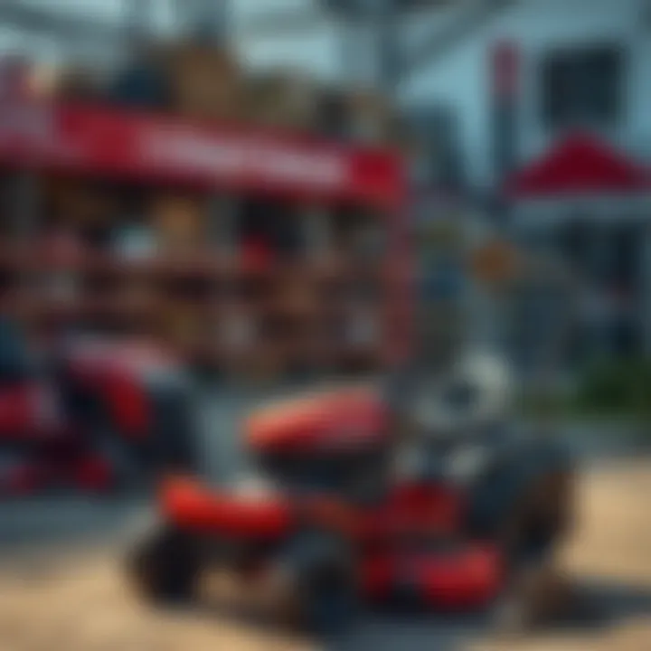 Online shopping interface for purchasing mower parts