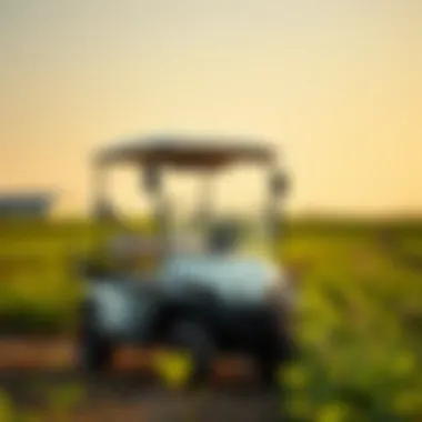 Cushman electric utility cart on an eco-friendly farm