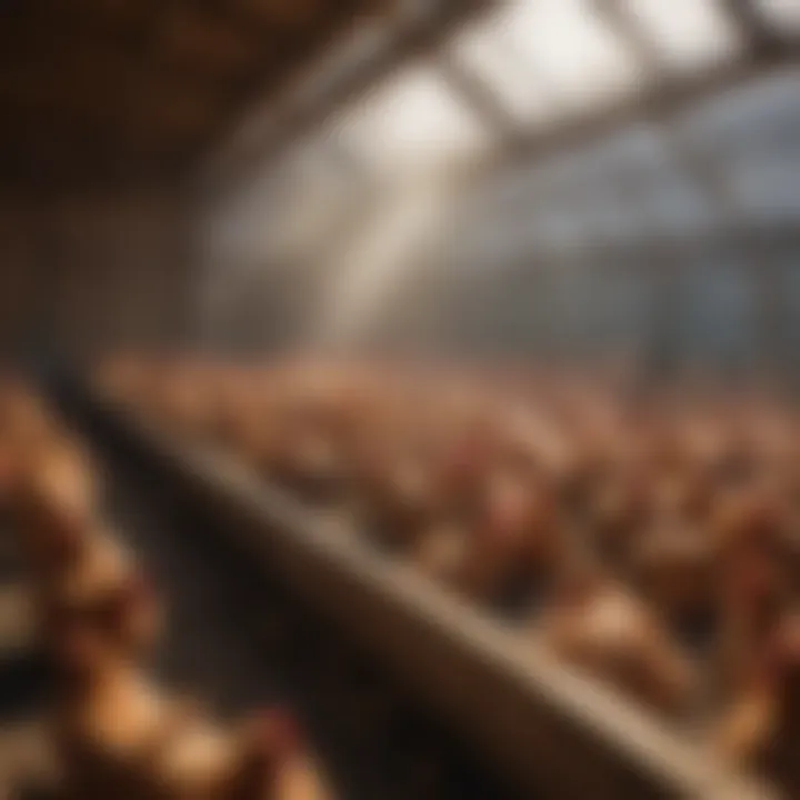 Ventilation system in a chicken coop