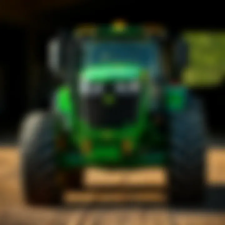 Comparison of dimensions and load capacities of various John Deere tractor models