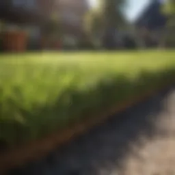 Lush lawn after dethatching