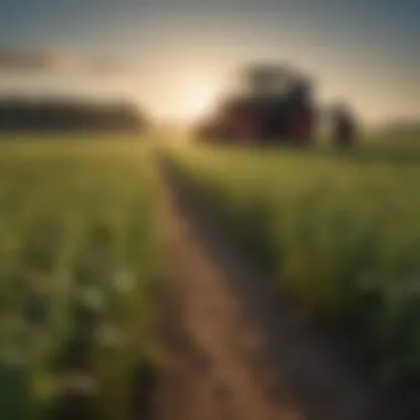 A field demonstrating the impact of weeds on agricultural productivity