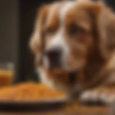 A dog enjoying a meal of hydrolyzed protein wet food, showcasing its palatability