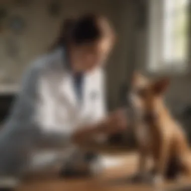 Veterinarian Consultation on Flea and Tick Control A veterinarian discussing flea and tick treatment options
