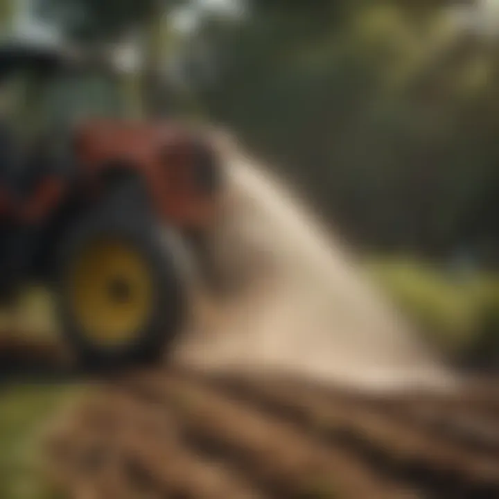 Herbicides being applied in a controlled manner