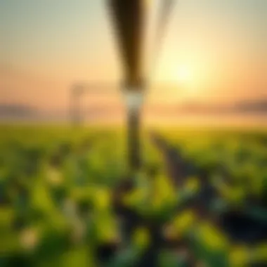 Illustration showcasing water efficiency improvement through drip irrigation