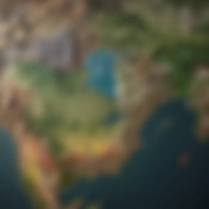 Map highlighting average salaries of real estate agents by region