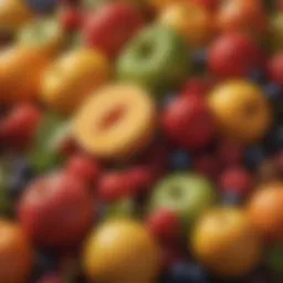 A vibrant assortment of fruits rich in essential vitamins for skin health