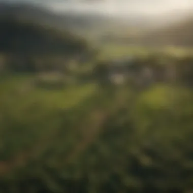 Lush Agricultural Landscape Aerial view of a lush agricultural landscape
