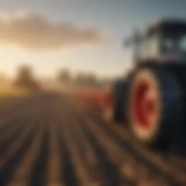 Modern Farming Equipment in Use Modern equipment in a thriving farm