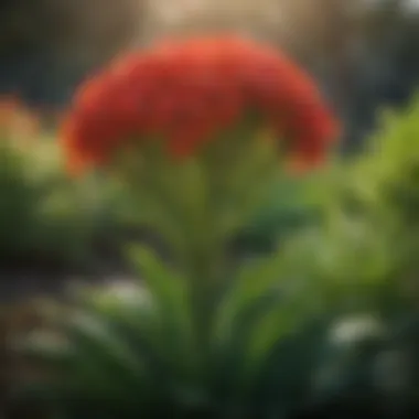Euphorbia in Sustainable Agriculture Euphorbia plants thriving in a sustainable agricultural setting