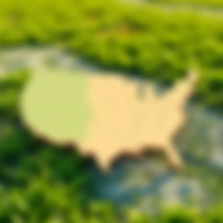 Map highlighting regional price variations for zoysia sod across the country