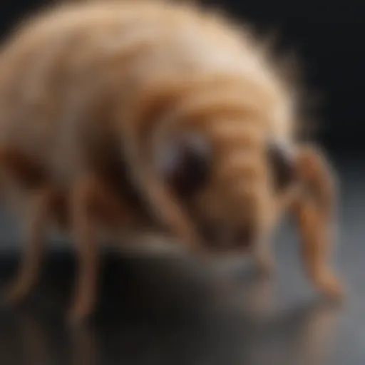 A close-up of fleas on a pet's fur, emphasizing the need for effective control methods.