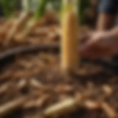 Best Practices for Integrating Corn Husks in Compost Diagram illustrating best practices for incorporating corn husks into compost systems