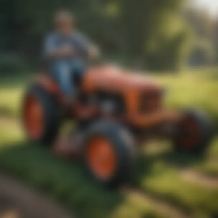 Historical illustration depicting the evolution of reel mowers