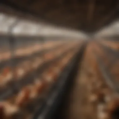 Battery Cages vs. Free-Range Farming Comparison of battery cages and free-range poultry farming