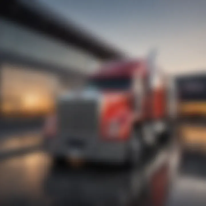 Rush Peterbilt's headquarters showcasing modern architecture