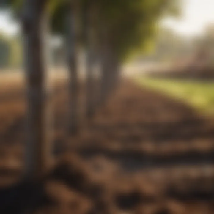 Installation techniques for tree stakes in agricultural fields