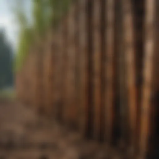 Different types of tree stakes made from various materials