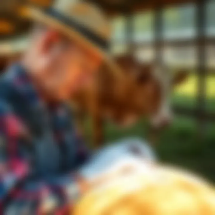 Wound Care in Agricultural Settings A farmer assessing a wound on livestock