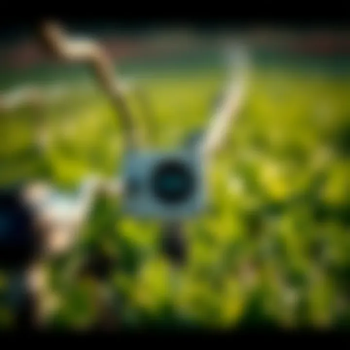 Detailed view of advanced drip line controller technology in agriculture