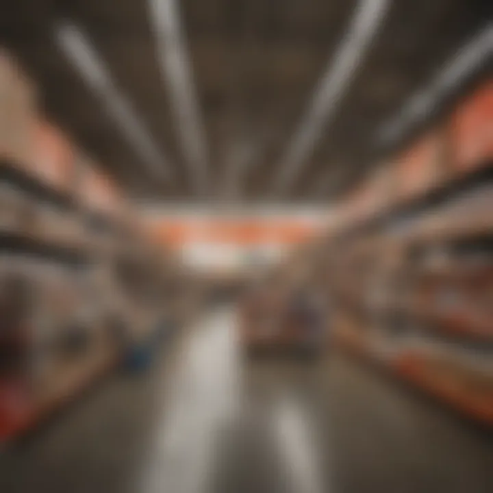 Bright and inviting interior of Home Depot showcasing various departments
