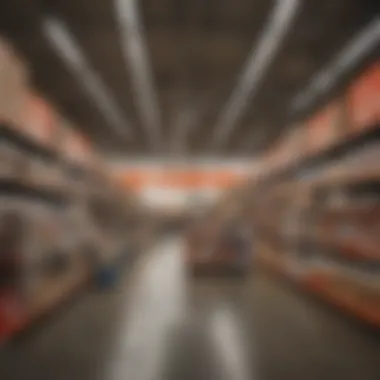 Interior Departments of Home Depot Bright and inviting interior of Home Depot showcasing various departments
