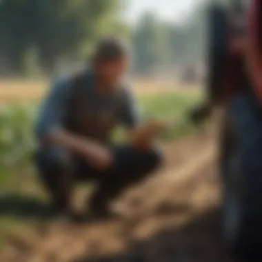 Farmers engaging with printed agricultural literature
