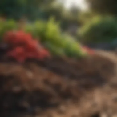 Organic Mulch Enhancing Soil Health A vibrant garden bed mulched with organic materials