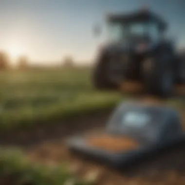 Heavy-duty scale used for weighing crops