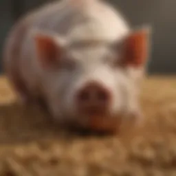 A close-up view of high-quality hog feed showcasing nutritional components