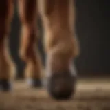 Close-up of a horse hoof showing healthy growth