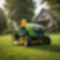 John Deere Electric Zero Turn mower in action on a green lawn