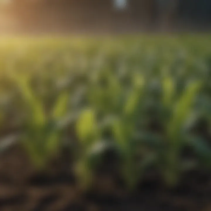 Close-up of healthy crops benefiting from air filtration