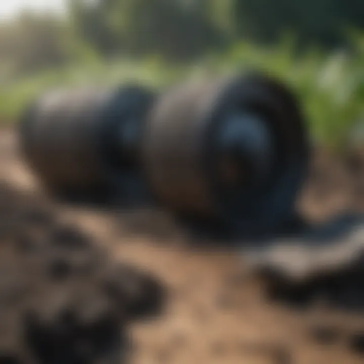 Diagram showing the application of charcoal filters in sustainable agriculture