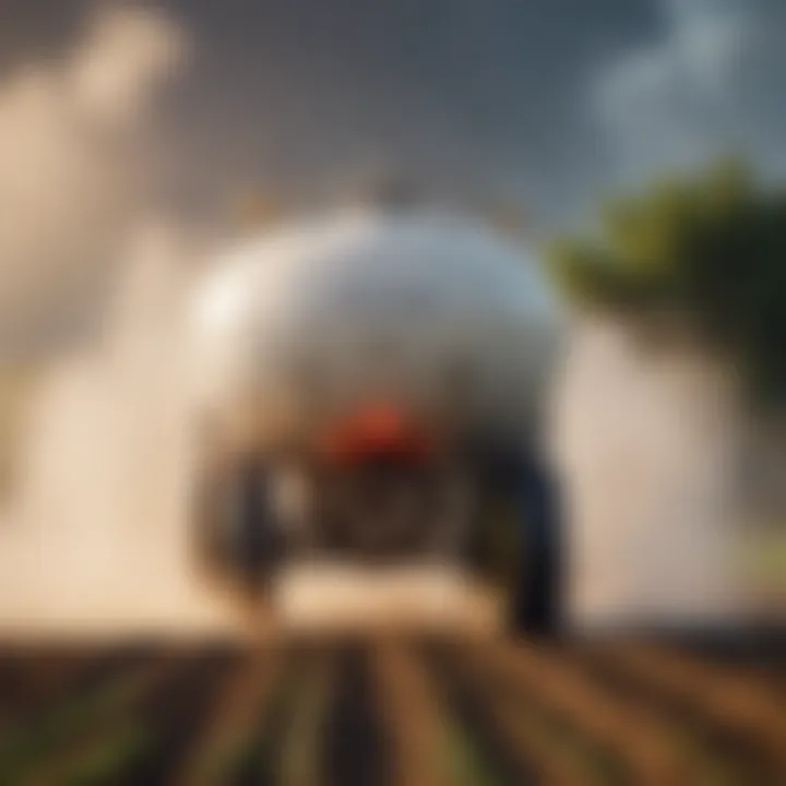 Application of liquid nitrogen on crops