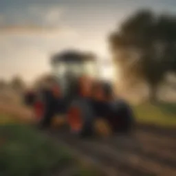 Little Bobcat Tractor in operation on a farm