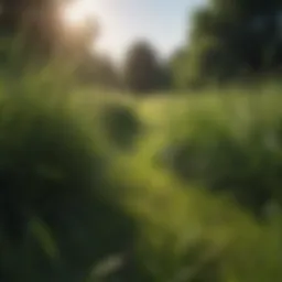 Vibrant fields of mega grass showcasing its lush growth