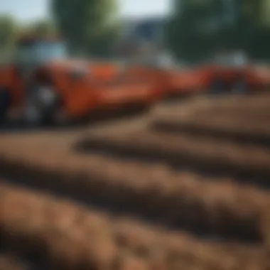 Different types of mulching machines displayed