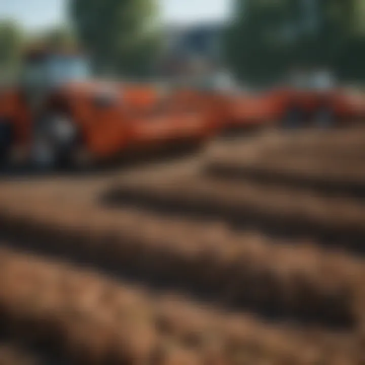 Different types of mulching machines displayed