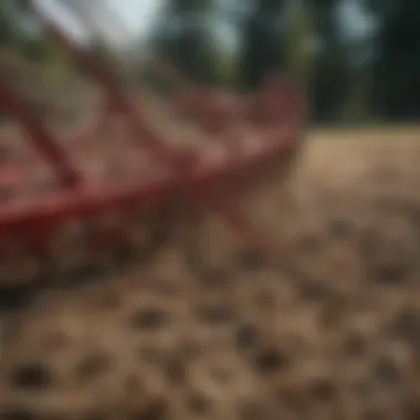 Close-up of Omi Hay Rake technical features