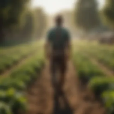 Sustainable Organic Farming Practices A vibrant organic farm highlighting sustainable practices and crop diversity
