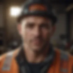 Construction worker with tools