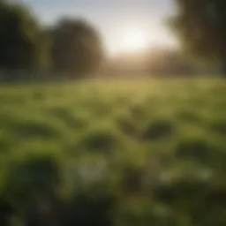 Lush green pasture showcasing healthy growth