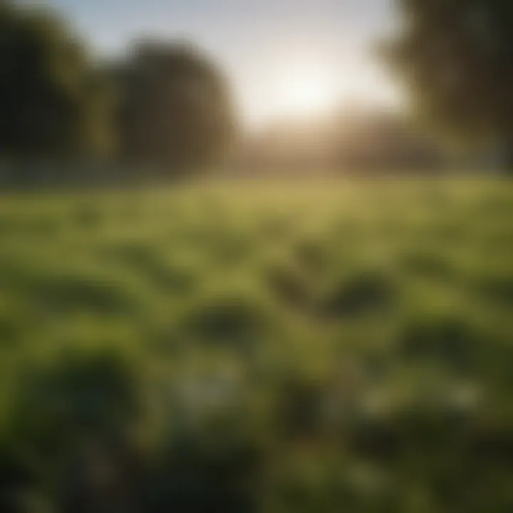 Lush green pasture showcasing healthy growth