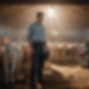 Veterinary Practices in Livestock Management Farm setting showing livestock and veterinary care