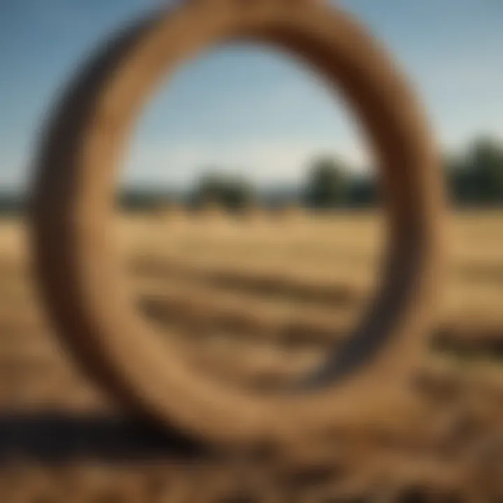 Round hay rings in use during feeding time